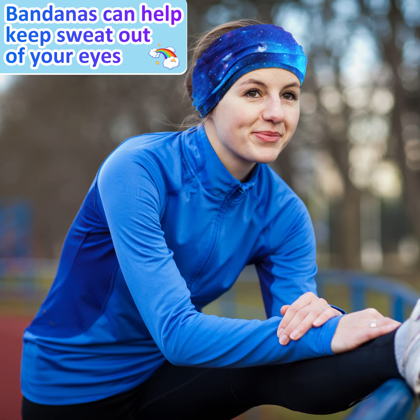 50 polainas de cuello a granel para hombres y mujeres, bandana sin costuras, cubierta para la cabeza, bufanda para el cuello, máscara multiusos para senderismo, equitación, deportes al aire libre,