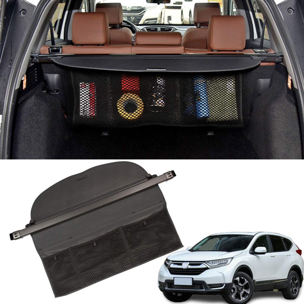 Photo 1 of Marretoo for Honda CRV 2017-2021 2022 Cargo Cover Upgrade Version with ?Extra Storage Net? Rear Trunk Black Tonneau Accessories