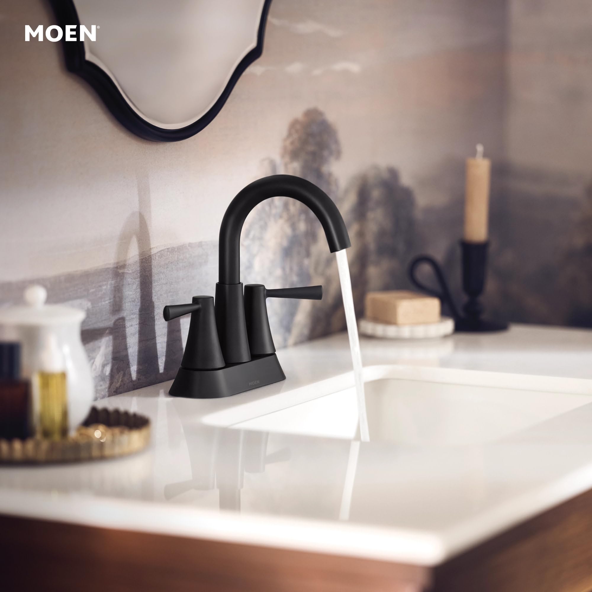 Moen Ronan Matte Black Two-Handle 4