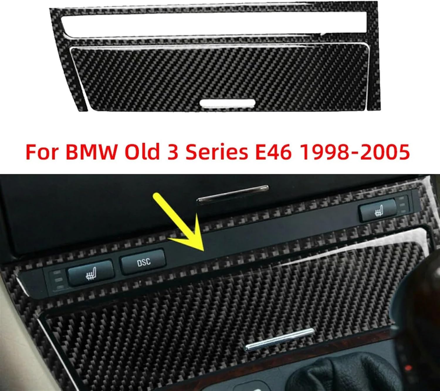 2pcs Interior Carbon Fiber Central Cover Decor Trim for bmws Old 3 Series E46 Car Accessories Interiors Autos