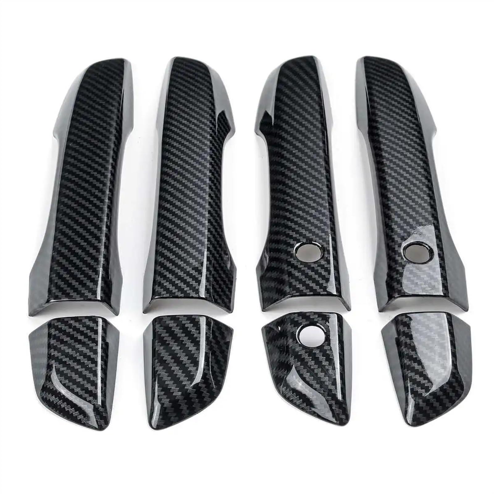 SLIMES Chrome Door Handle Cover Trim Molding Catch Overlay Garnish Cap Cup Protector for Civic 10th 2016 2017 2018 2019 LHD Protection(Carbon)