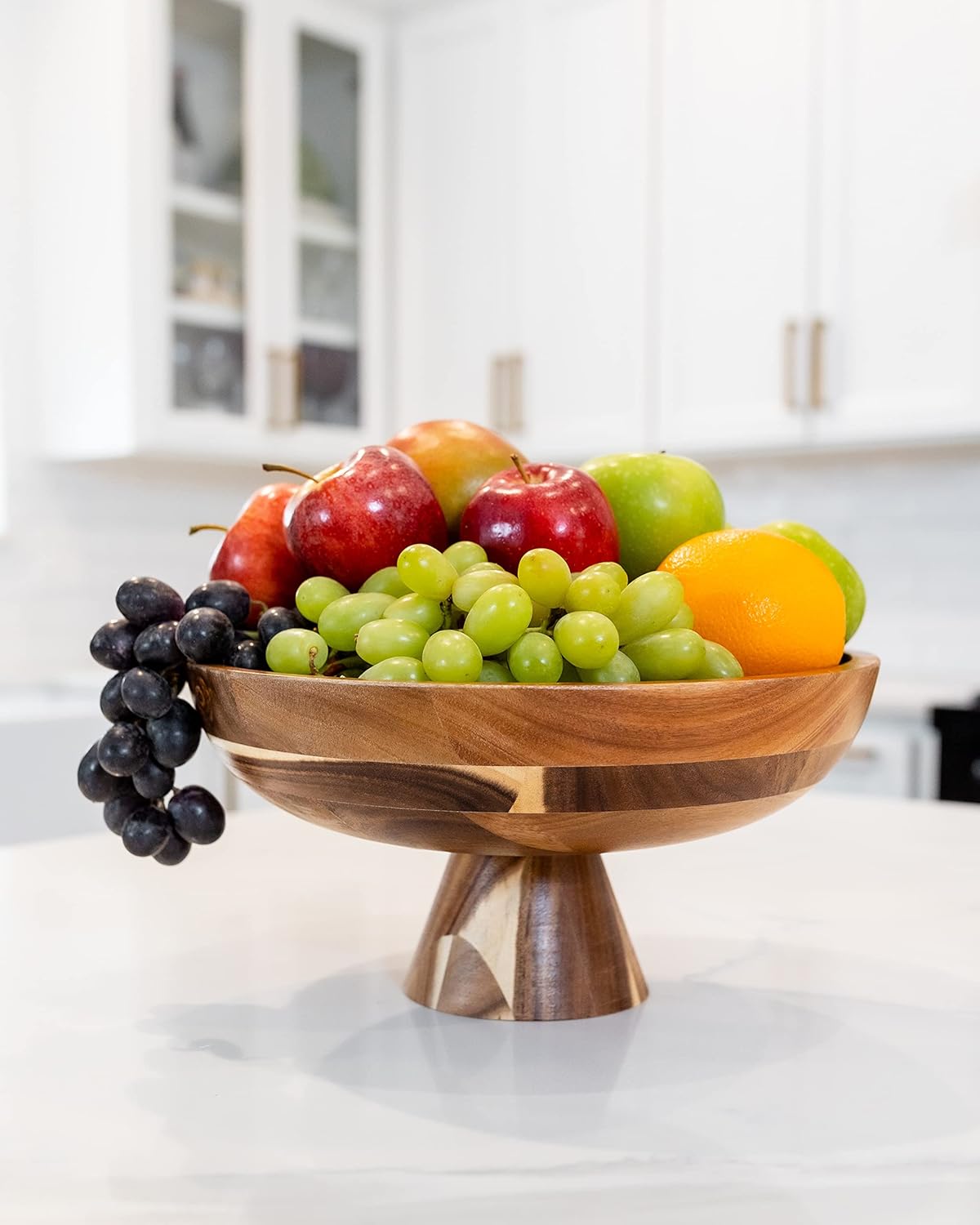 MOXY BARE Wooden Fruit Bowl Large 12" Fruit Bowl for