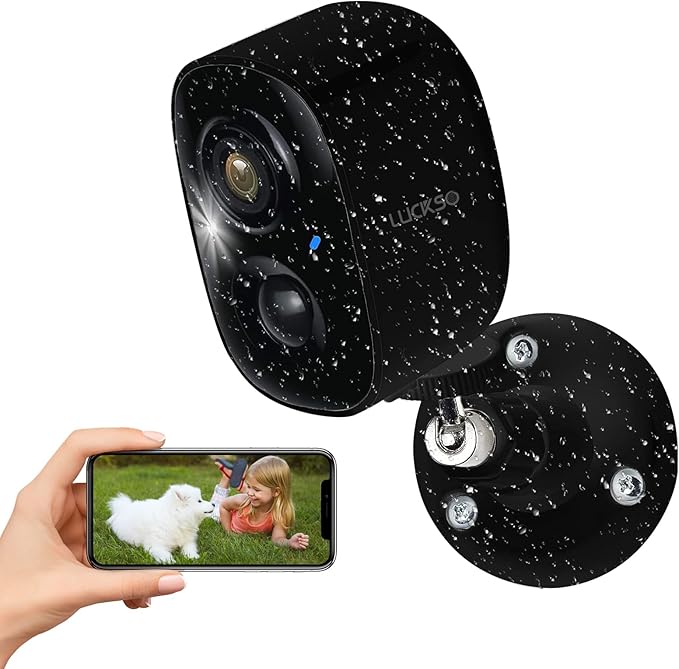 LUCKSO Cámara de Seguridad inalámbrica para Exteriores, 1080P cámaras alimentadas por batería
