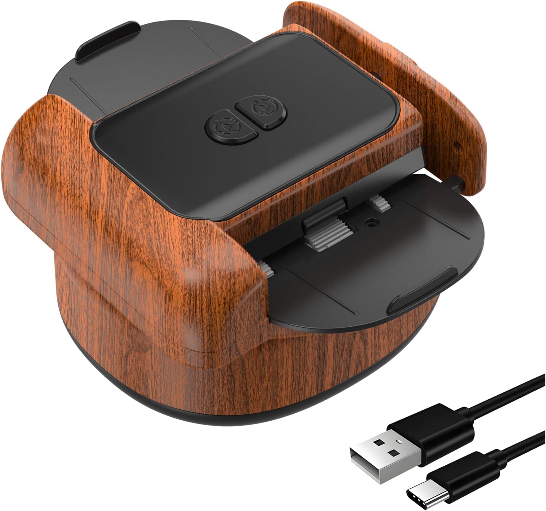 Automatic Card Shuffler 2 Deck, Wood Grain Finish Shuffle Machine for Poker Games, Quiet Playing Card Shuffler, Joymanic
