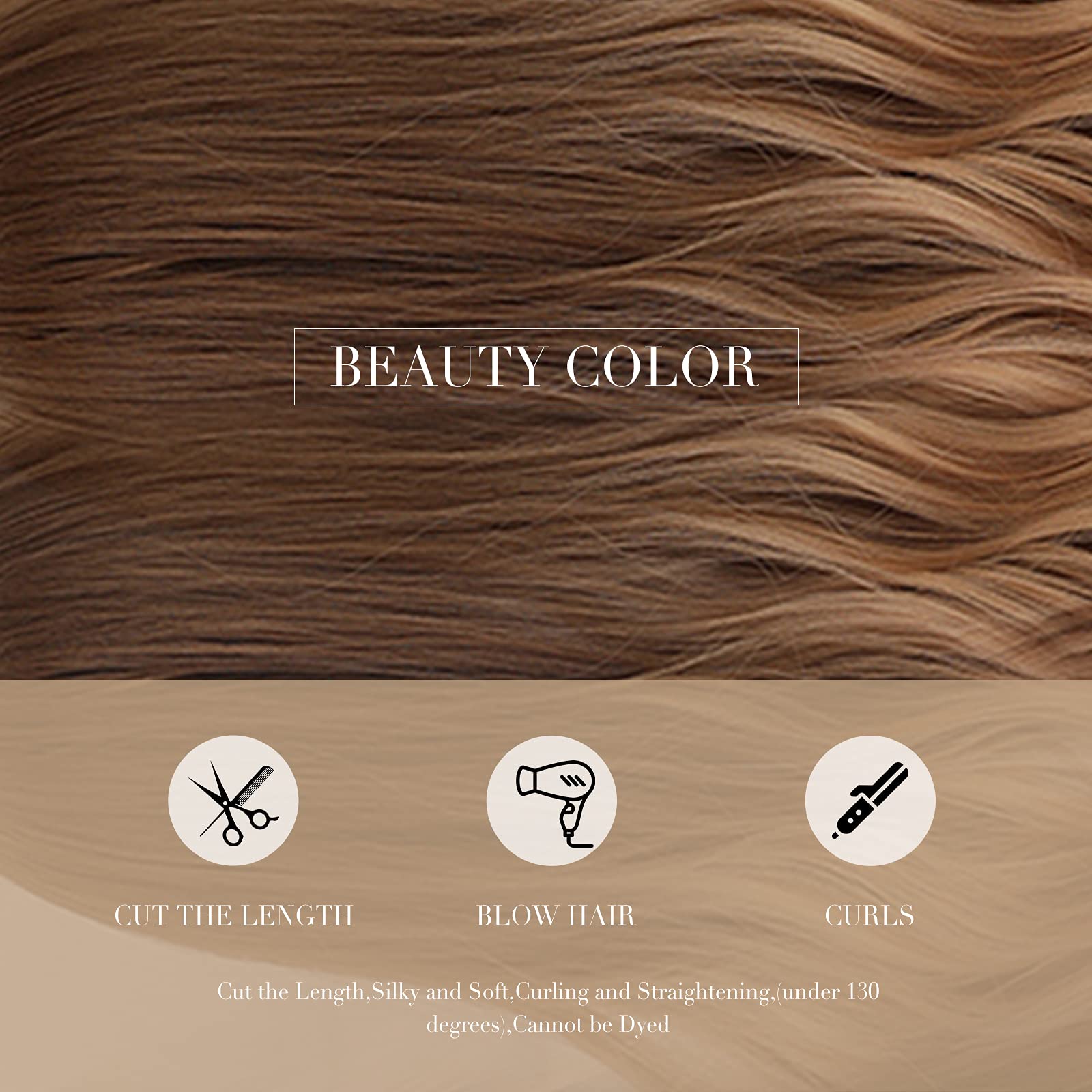 Parrucca HAIRCUBE con riga in mezzo, capelli mossi e lunghi