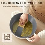 Ammeloo Céramique Pots et Pans ensemble non-colle, Kits de cuisine antiadhésif, Pots à poignée amovibles et casseroles, PFAS Gratuit. Space Sauvetage, induction & Lave-vaisselle Coffre-fort, pour petite cuisine, Appartement, RV