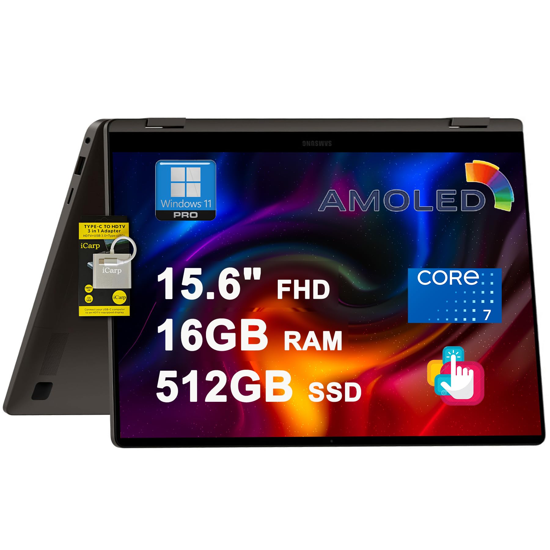 Amazon.co.jp: SAMSUNG Galaxy Book4 360 2-in-1 ノートパソコン 15.6