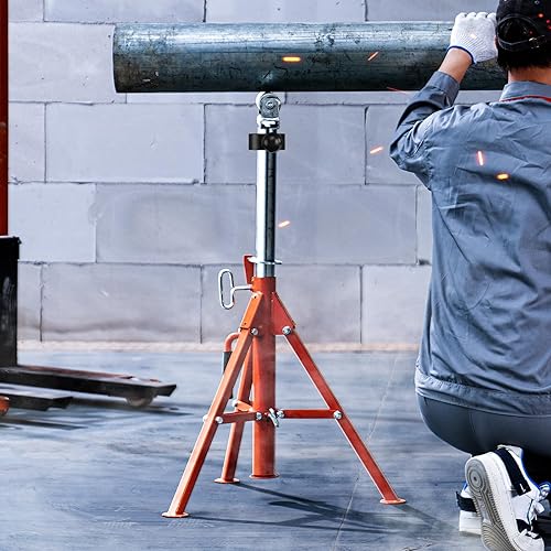 Miniatura 8 de VEVOR Soporte de rodillo, resistente soporte de herramientas de capacidad de carga de 2500 libras, altura ajustable de 28 a 52 pulgadas, diseño