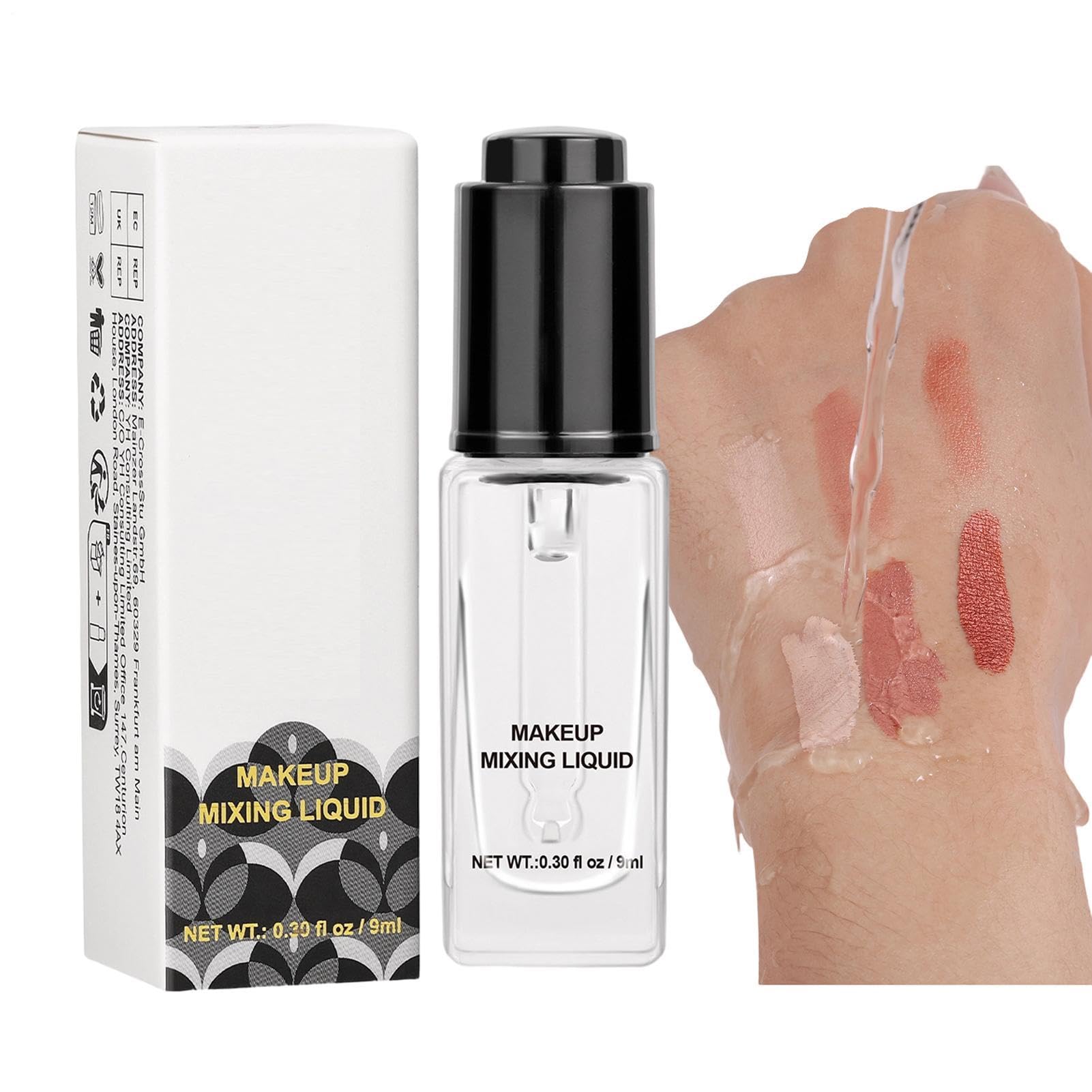 5-pak płynu do mieszania i rozcieńczalnika (5 x 9 ml) – ratuje zaschnięty eyeliner i tusz do rzęs – wodoodporny i długotrwały – uniwersalny mikser do makijażu do cieni do powiek, szminek i lakieru do