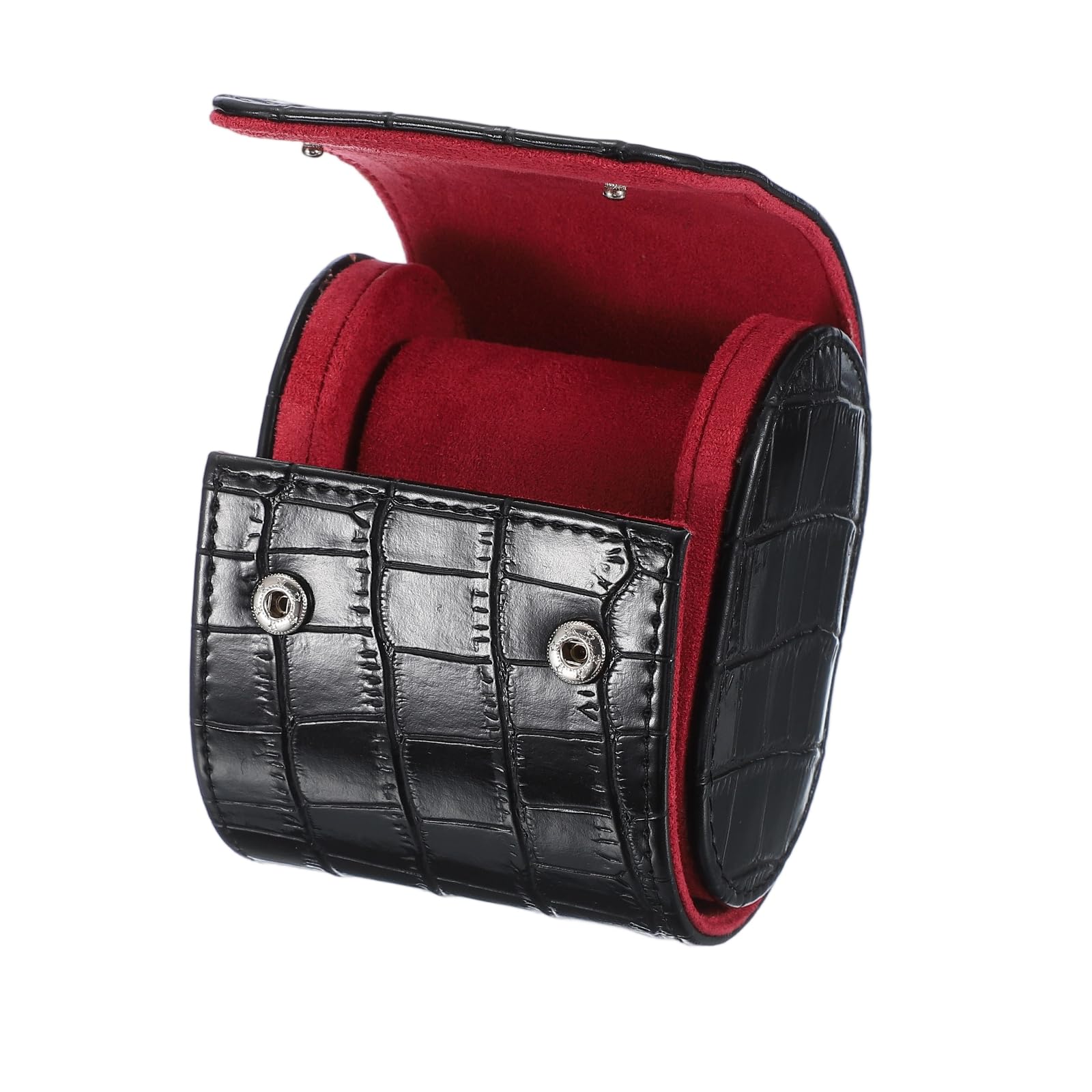 Étui de voyage à roulettes pour montres, étui portable en cuir à un compartiment pour montres, pour hommes et femmes, organisateur de rangement avec coussin amovible, idéal pour les voyages et la pr
