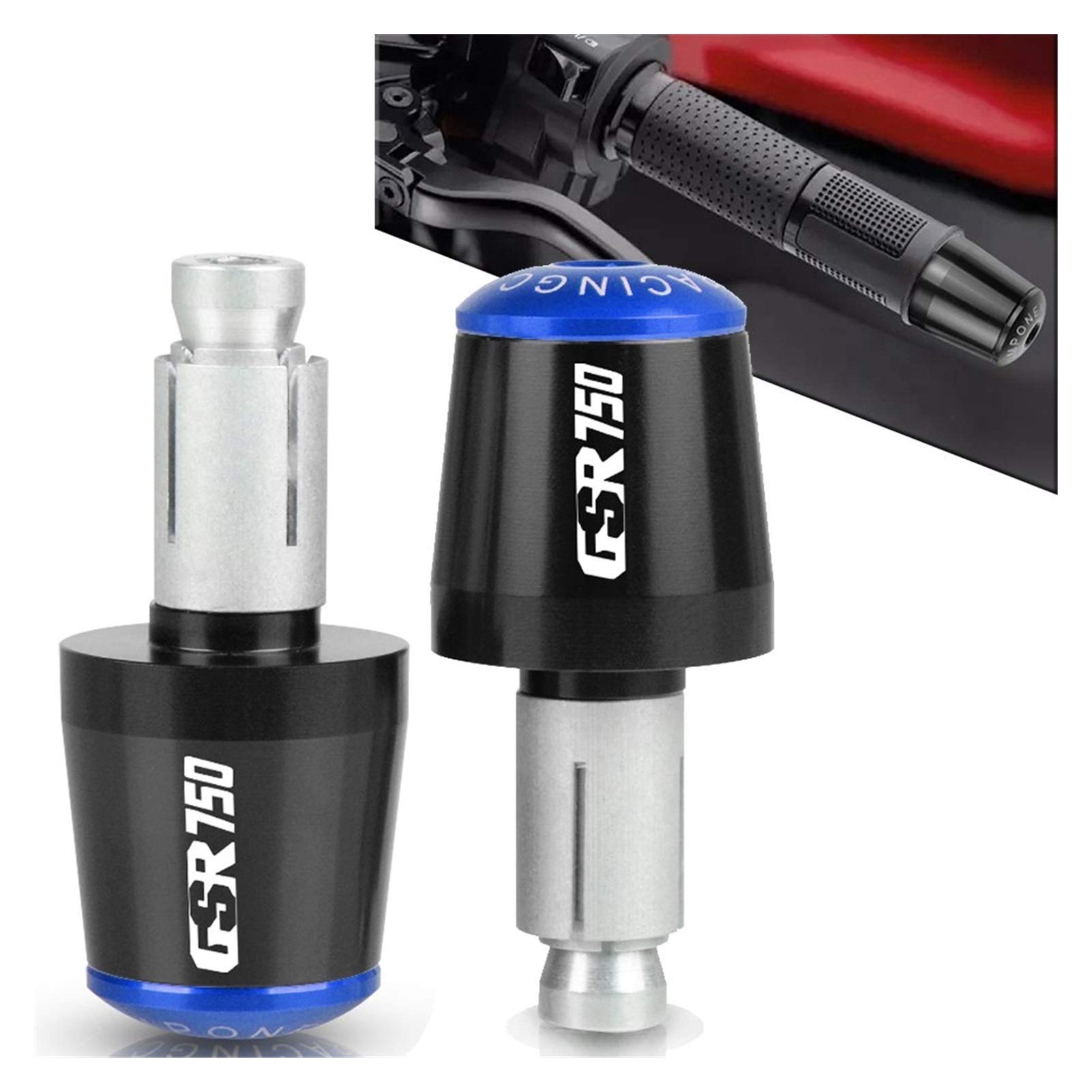 Bouchons D'extrémité De Guidon De Moto Antidérapants Et Durables 22 Mm