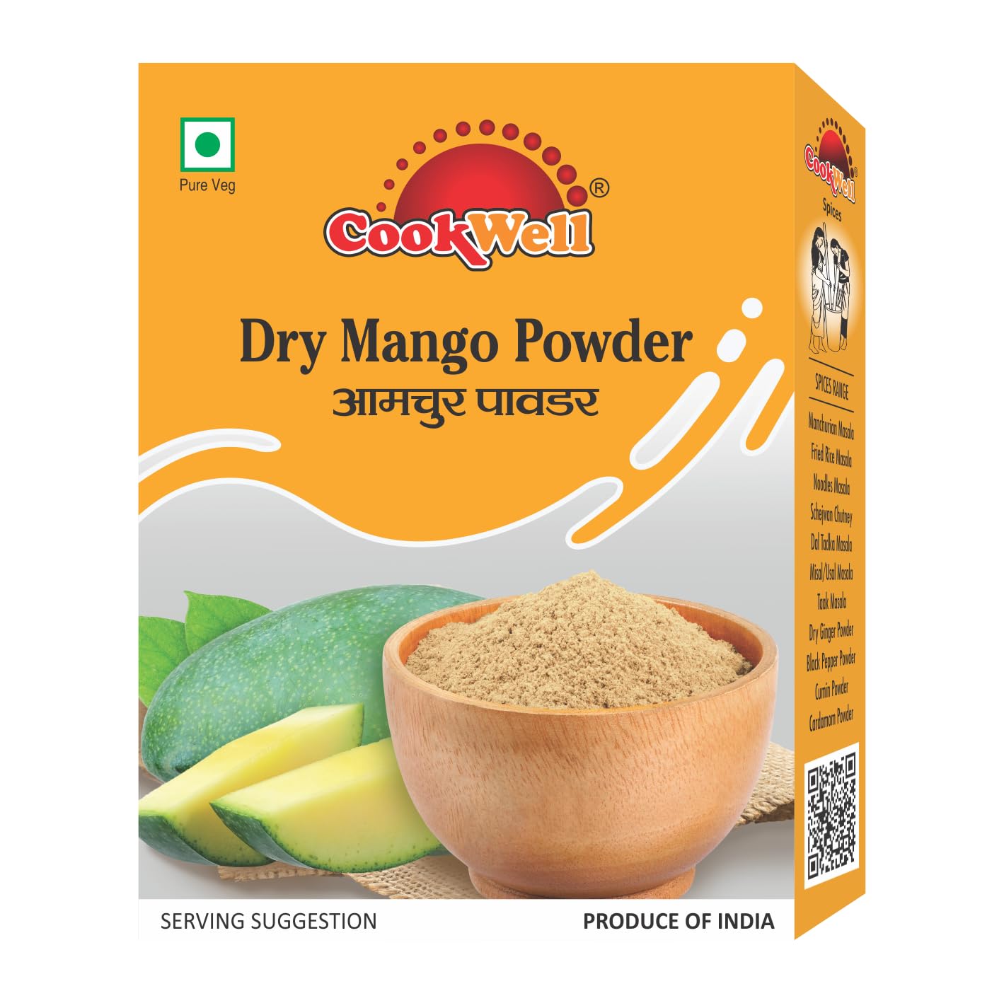 Cookwell Combo of Pure Spices | Cardamom Powder 10gm × 2, Dry Ginger Powder 25gm × 2, Dry Mango Powder 25gm × 2, Black Pepper 25g × 2, Cumin Powder 25g x 2 | Traditional Authentic Indian Cooking Ingredients 4