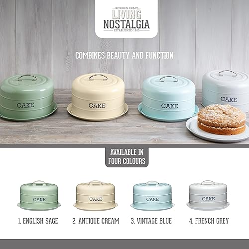Miniatura 6 de Kitchen Craft Living Nostalgia - Caja hermética para pasteles, 11.2 x 7.1 in, color verde salvia inglesa