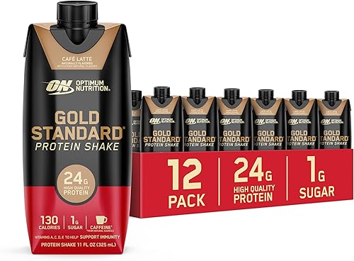 Vista 38 de Optimum Nutrition Gold Standard - Batido de proteínas de 0.99 onzas de proteína, listo para beber, sin gluten, vitamina C para apoyo inmunológico