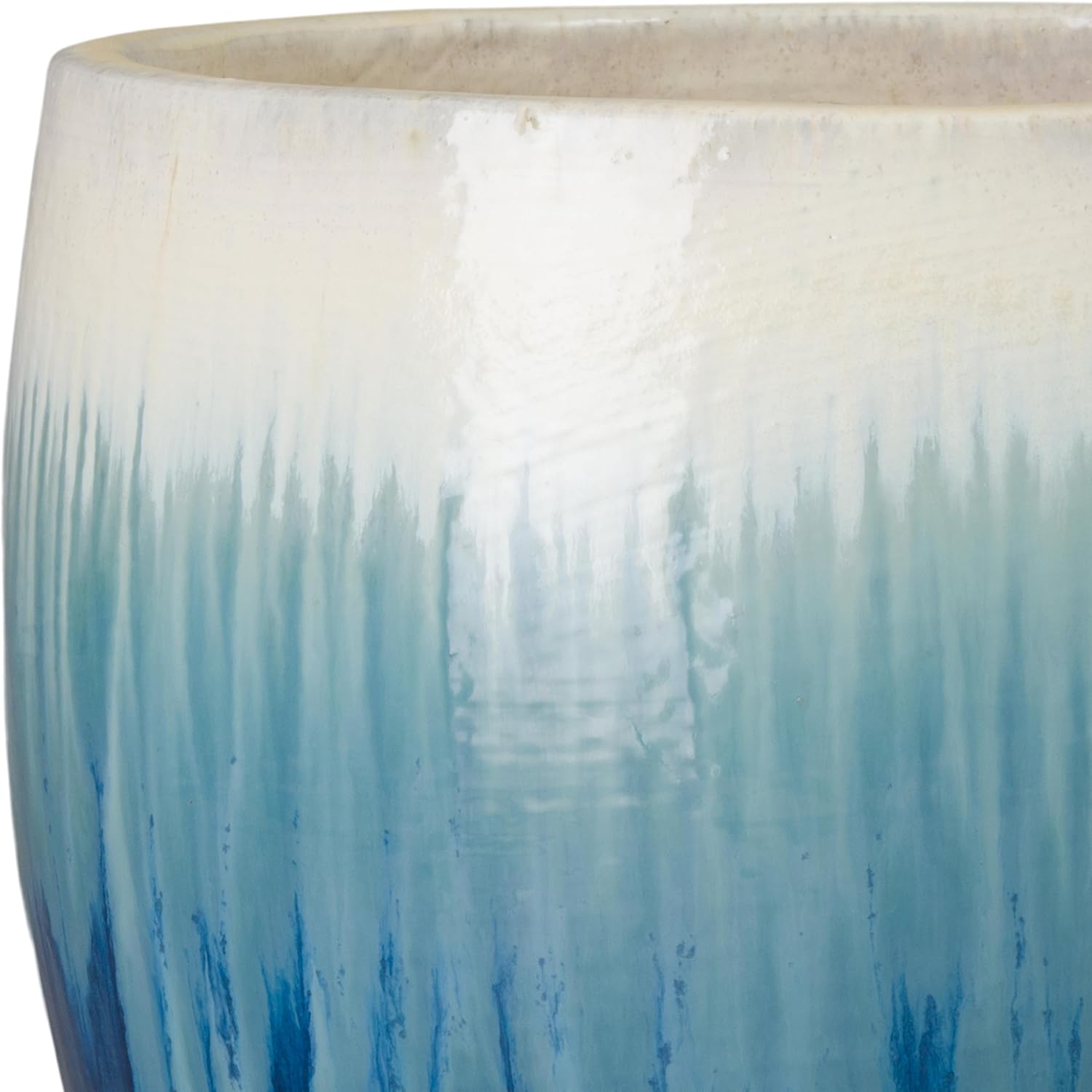 Emissary - Ossal Planter, Blue Snow 18.5x18.5x19 H