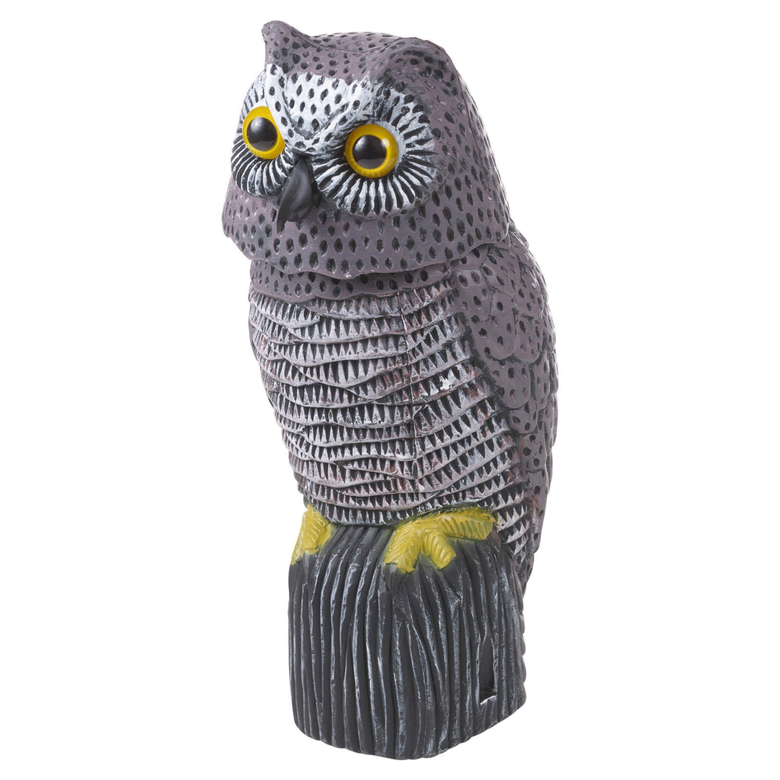 URBNLIVING Large Grey Owl With 360° Rotating Head
