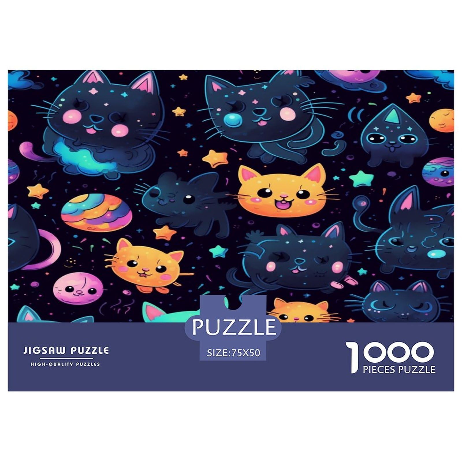 Cat Puzzle Per Adulti Puzzle in Legno Da 1000 Pezzi Puzzle Rilassante Regalo Per Adulti Puzzle Da 1000 Pezzi Gioco Di Puzzle Decorazioni Per La Casa 1000pcs (75x50cm