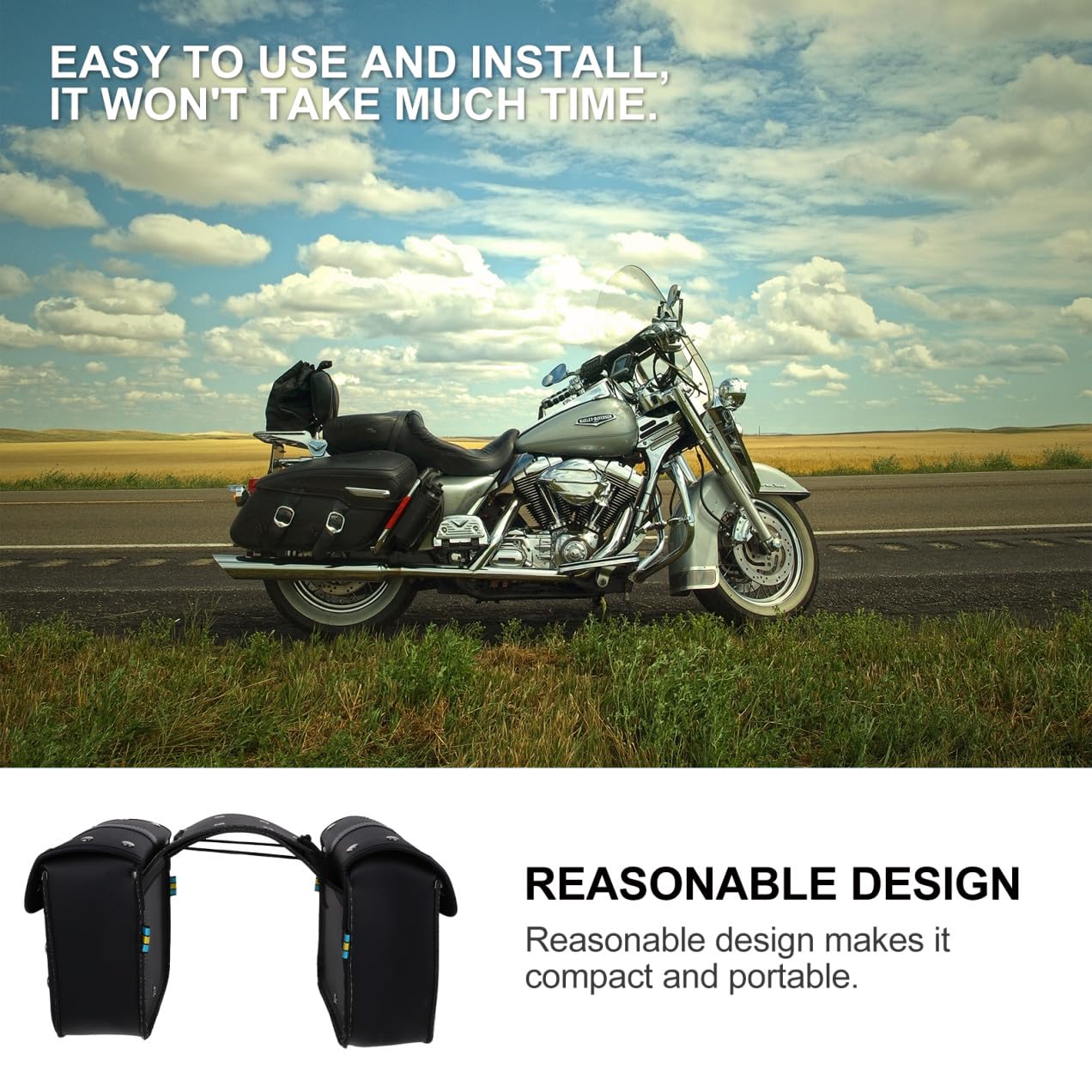 1 Szt. Torba Motocyklowa Boczna Praktyczny Worek Do Przechowywania Plecak Do Motocykli Samochodów Rowerów Łatwy Instalacji Kompaktowy Design
