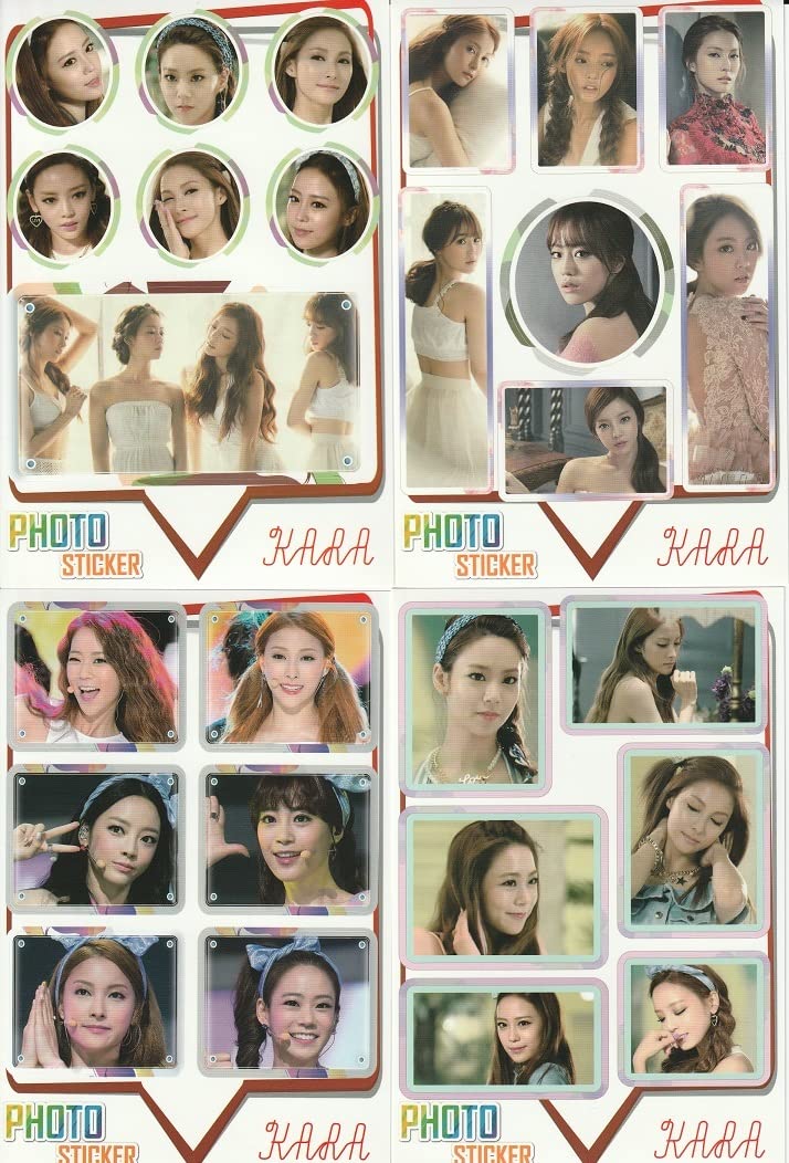 Amazon.co.jp: 超レア！ KARAカラ 写真ステッカー16枚 韓国