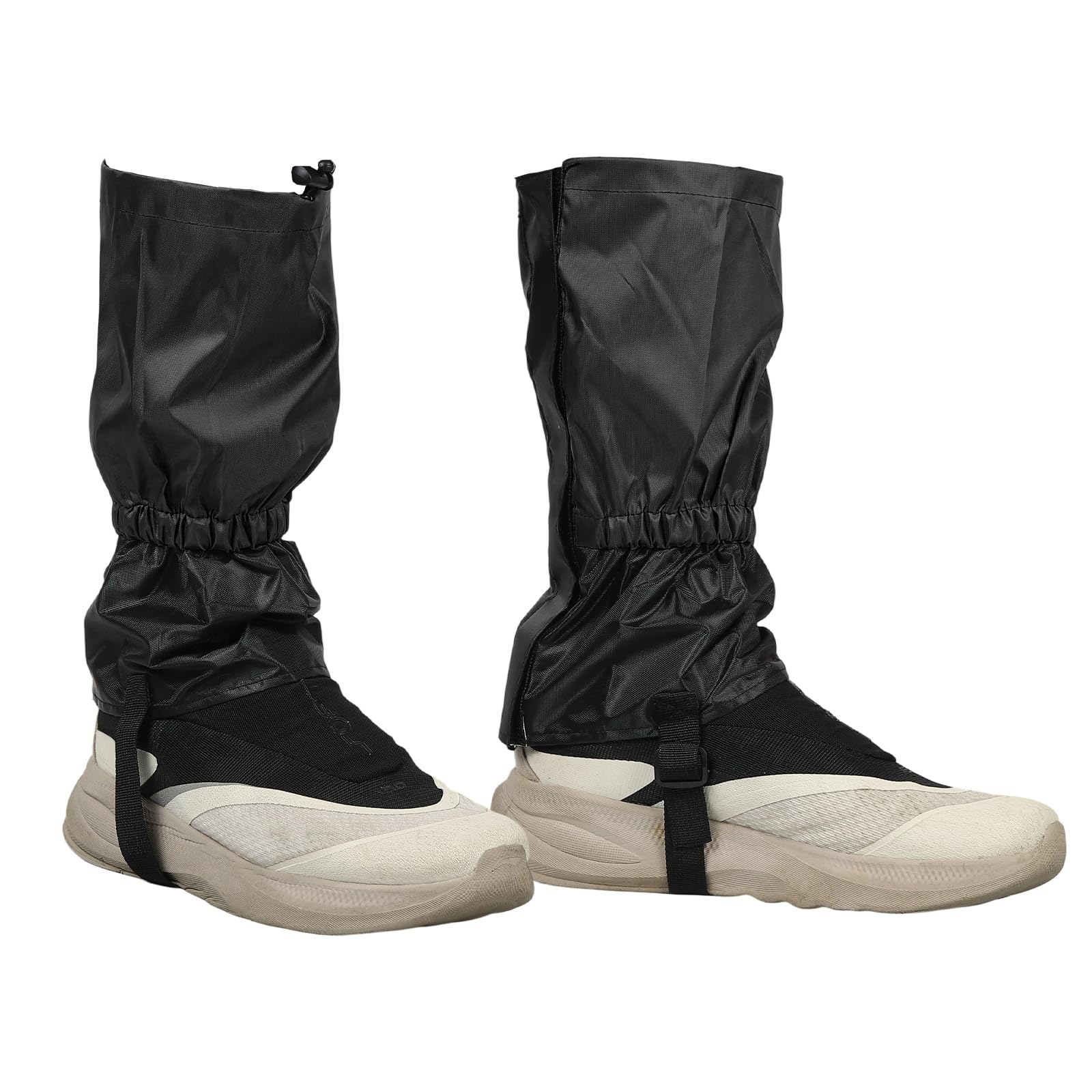 YELARXI Leg Gaiters, Snow Gaiters for Hiking Waterproof Adjustable Lightweight Snow Boot Guards with Foot Strap -Fitting for (Snowshoeing/Hiking/Hunting/Climbing), 12" & Black — image 1