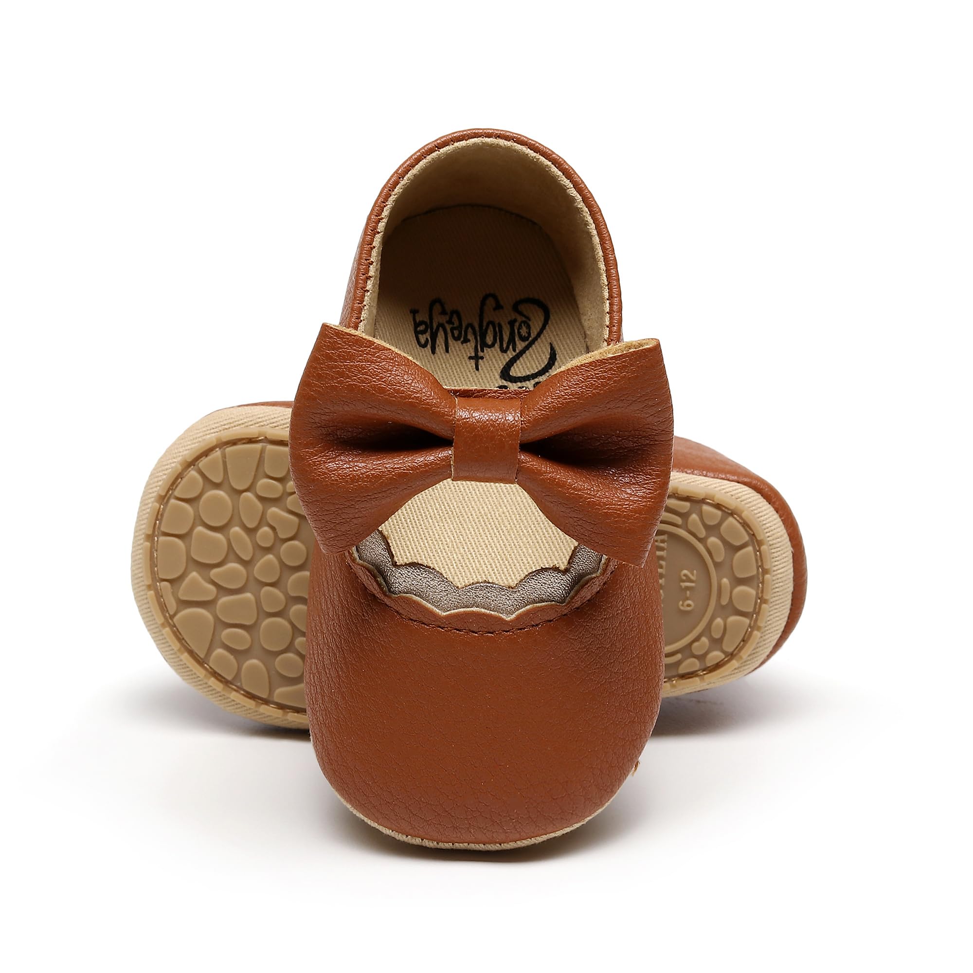 HONGTEYA Baby Girls Shoes Infant Mary Jane Flats Non Slip Newborn Moccasins