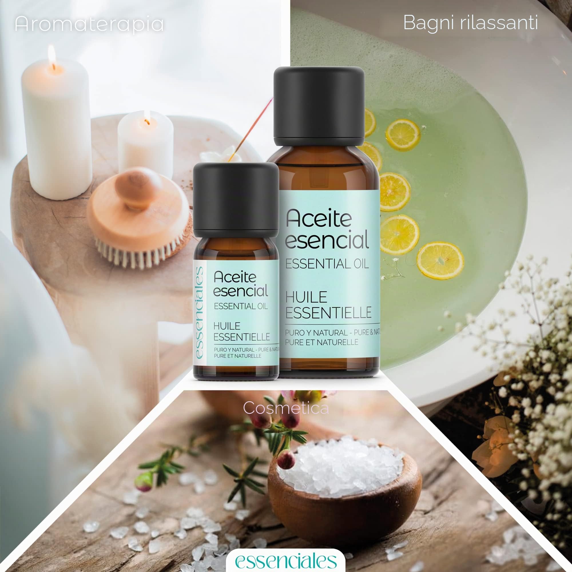 ESSENCIALES Olio Essenziale di Patchouli 100 ml - 100% Puro e Naturale - Aroma terroso e persistente per Diffusore e Aromaterapia