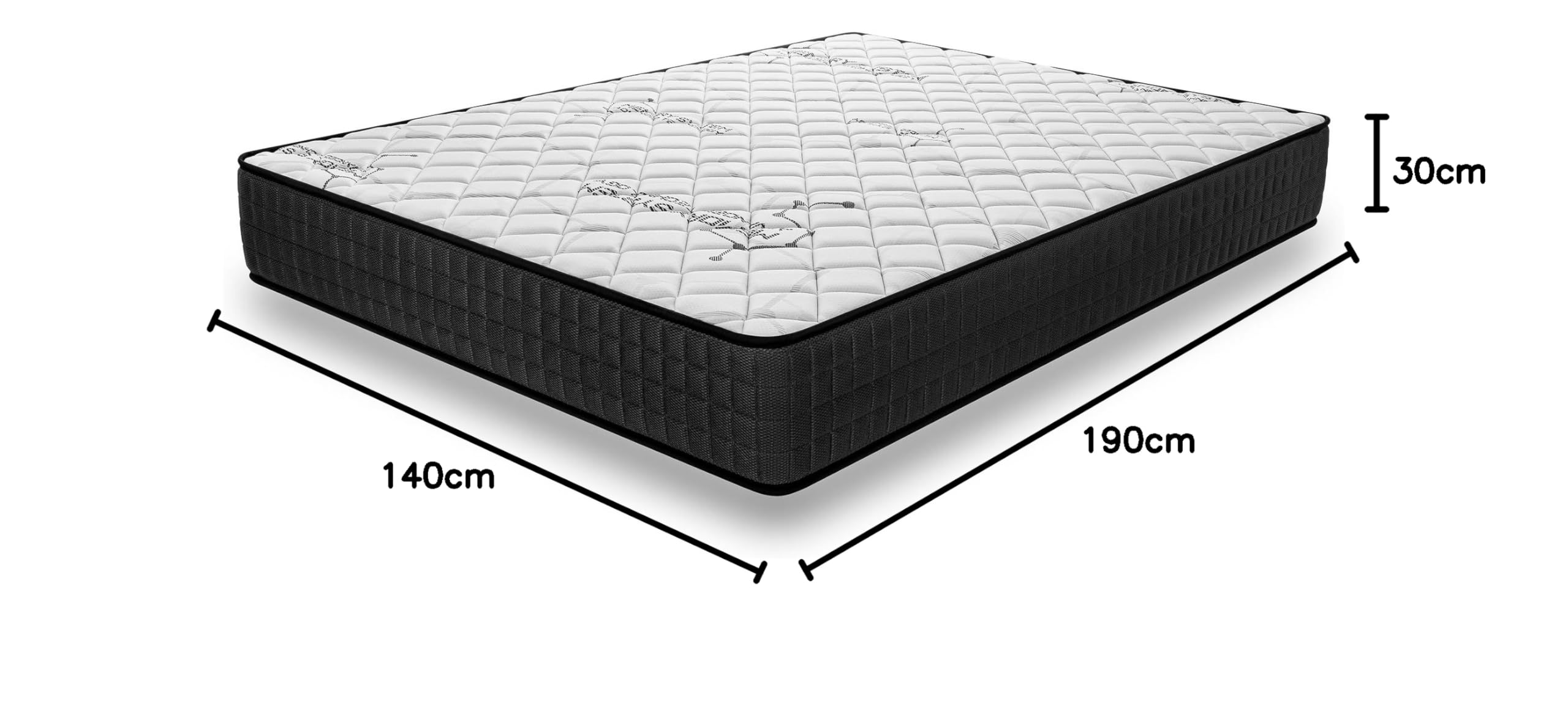 COSMOS - Gamma - Matelas 140x190 - Épais 30 cm | Accueil Mousse mémoire de Forme + Blue Latex - Soutien Ferme - Réversible - Indépendance de Couchage - Durable