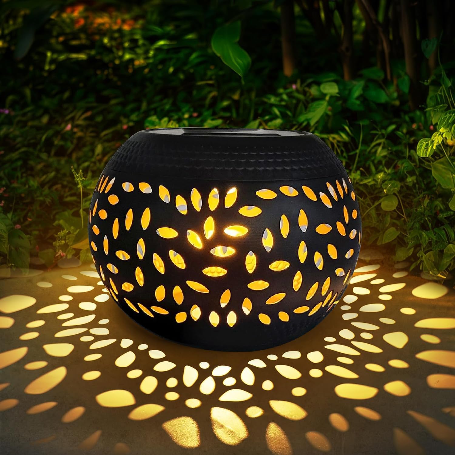 Solar Lanterns Outdoor Waterproof for Patio Table Decor | Solar Table Lamp Lantern for Porch Table Garden Camping Yard Deck Decor,Outdoor Accessories, Brown,Gifts for Her — image 1