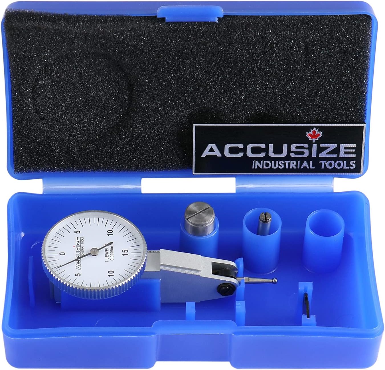Accusize Industrial Tools 0.03'' x 0.0005'' Dial Test Indicator in Fitted Box, P900-S108