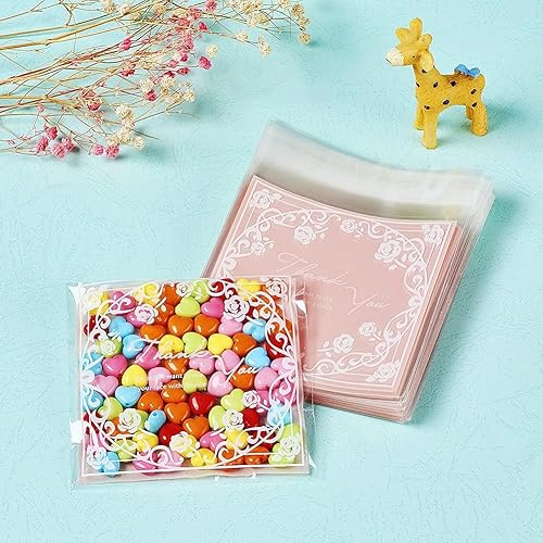 Miniatura 5 de KISSITTY Bolsas de celofán OPP de 5.4 x 4 pulgadas con cierre de sellado adhesivo, ideales para recuerdos de fiesta, dulces, galletas, regalo, juego