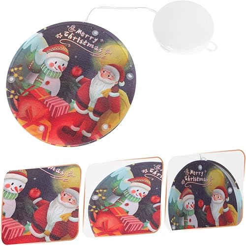 Miniatura 7 de NOLITOY 3 piezas de luces de Navidad Decoración de escaparate de Navidad Muñeco de nieve Luces de cortina Decoración de Papá Noel Luces de ventana