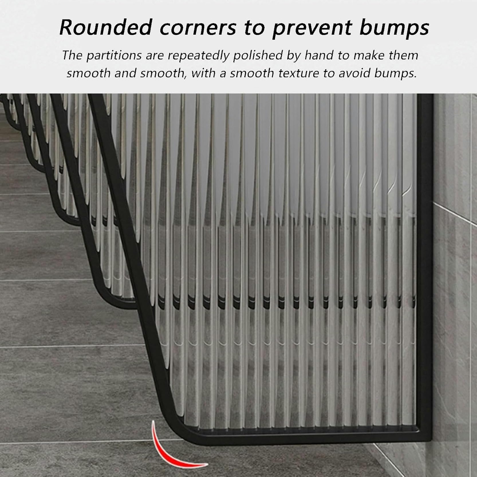 Divisor de pared para urinarios masculinos, con marco y fijaciones de acero inoxidable, ideal para bares, restaurantes y tiendas.