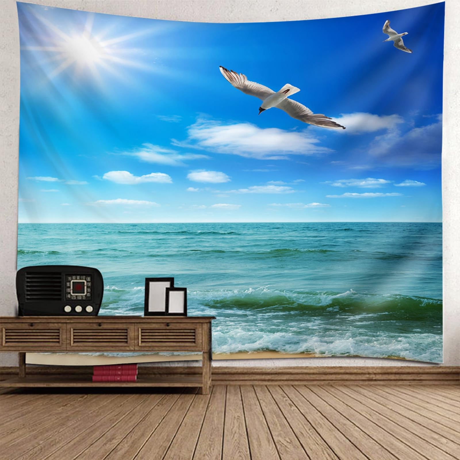 Tenture murale paysage de mer 210x140cm pour salon