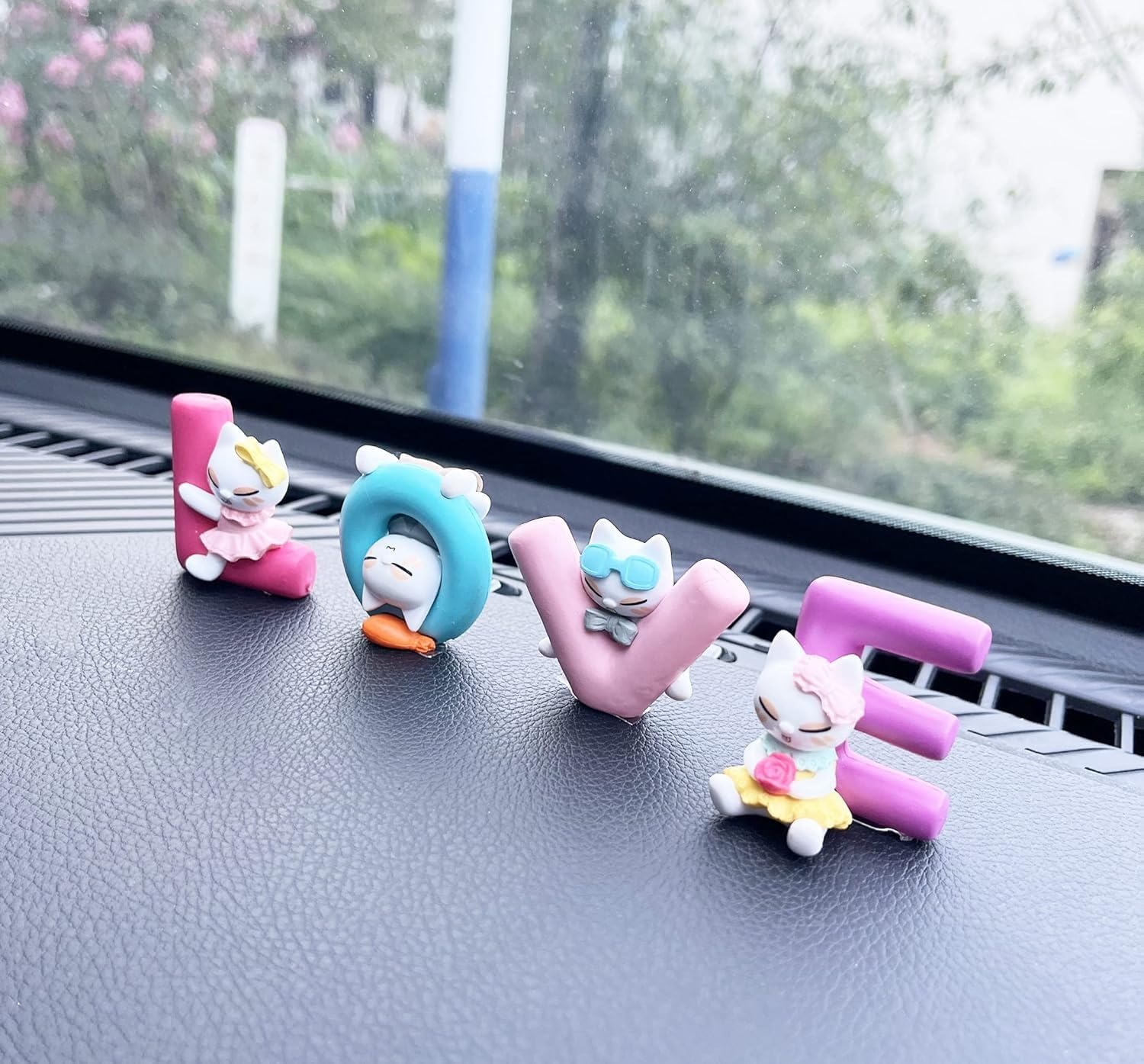 Love Letter Cat Figurines - Cute Mini Decor -4