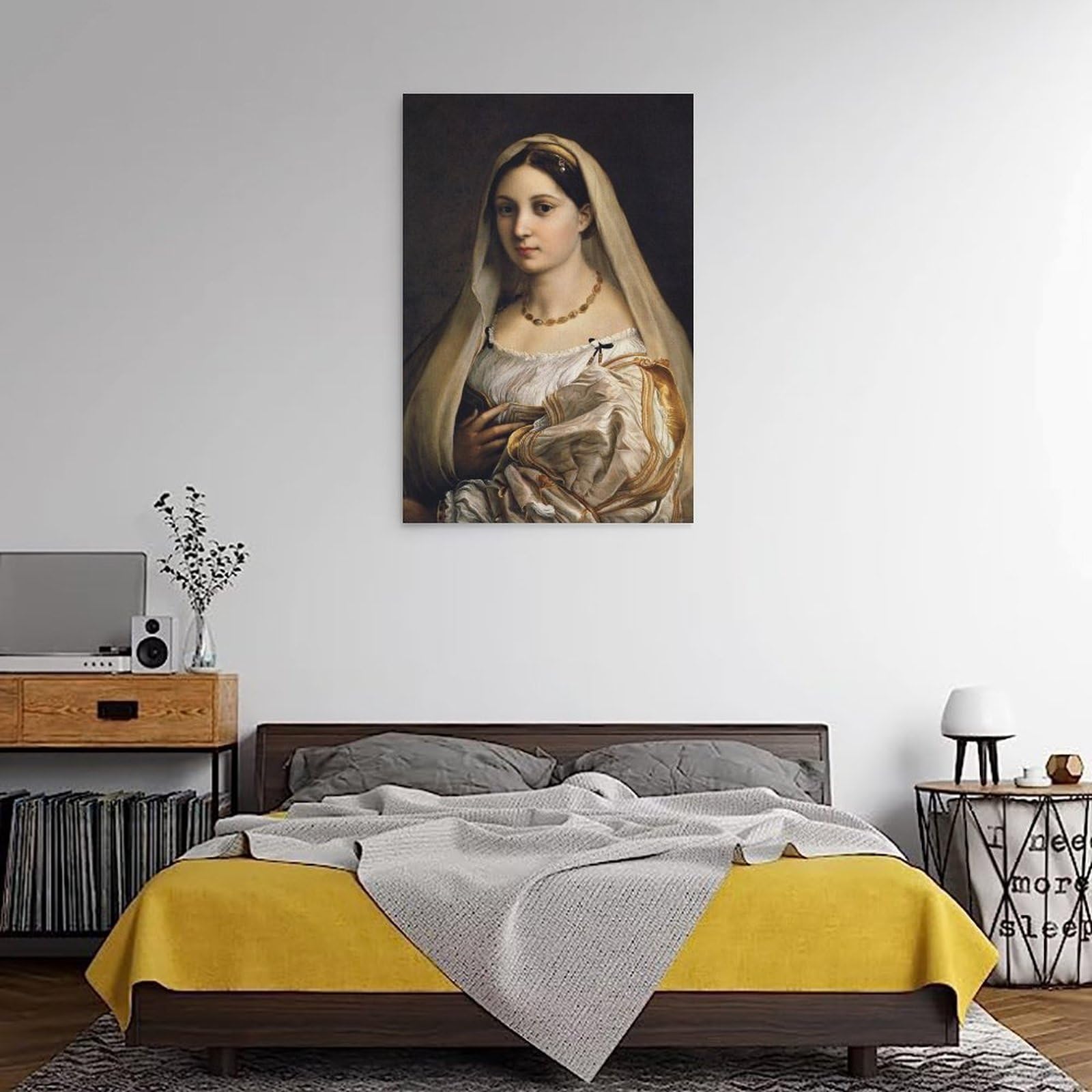 Raphael's Woman with A Veil plakat z nadrukiem na płótnie, dekoracja, malarstwo, salon, sypialnia, malarstwo, druk ścienny, nowoczesny dom, chłopiec, pokój, malarstwo, na urlop, obraz ścienny, 12 x
