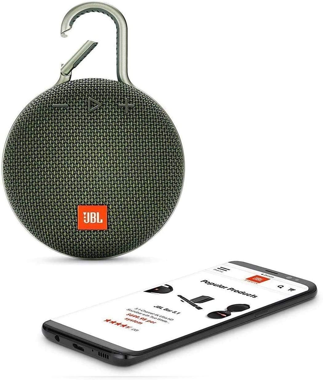 Exclusive Discount 60% Price Pair of JBL Clip 3 Portable Waterproof Wireless Bluetooth Speaker (Forest Green) Bundle