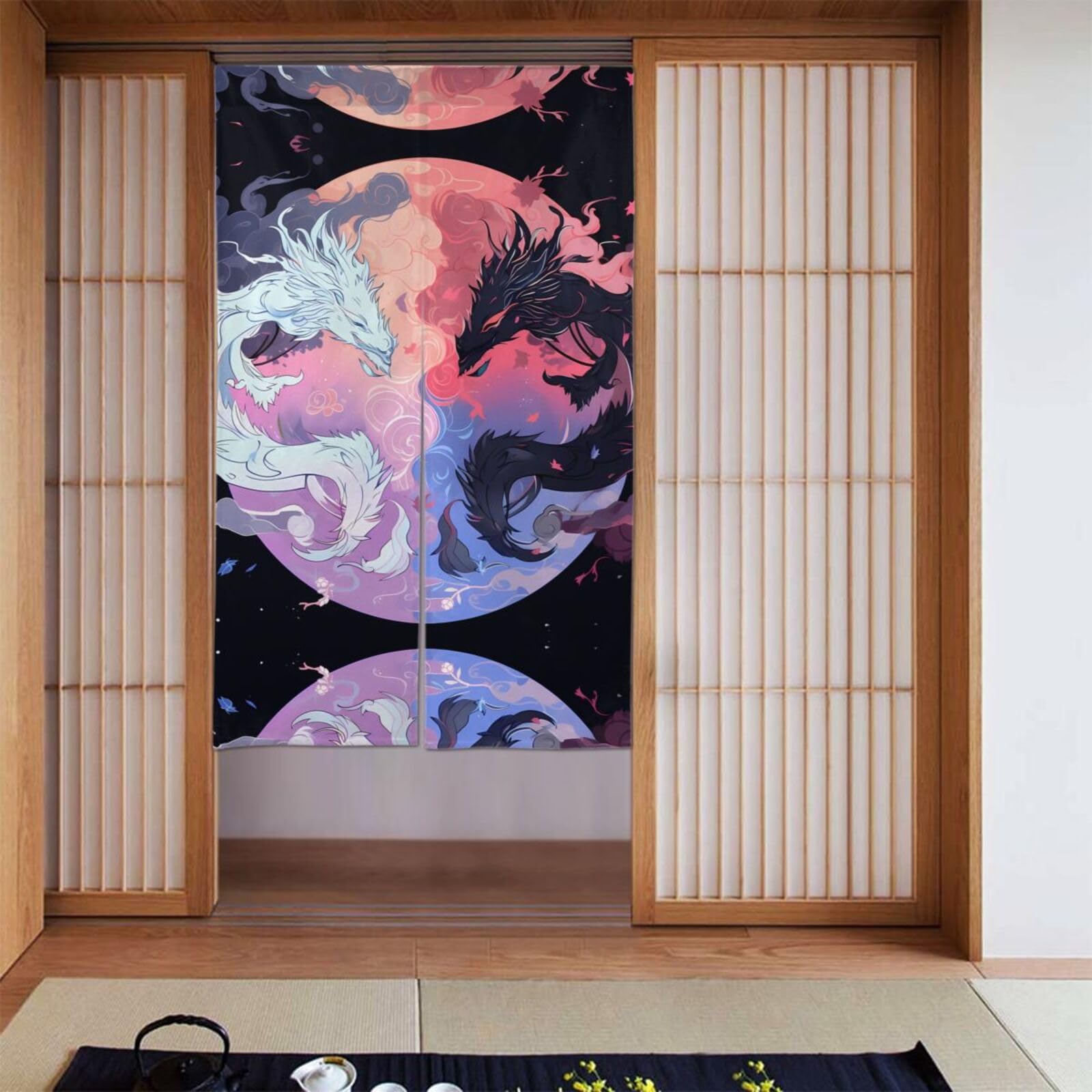 Rideaux occultants yin yang stoppez la lumière dans la chambre