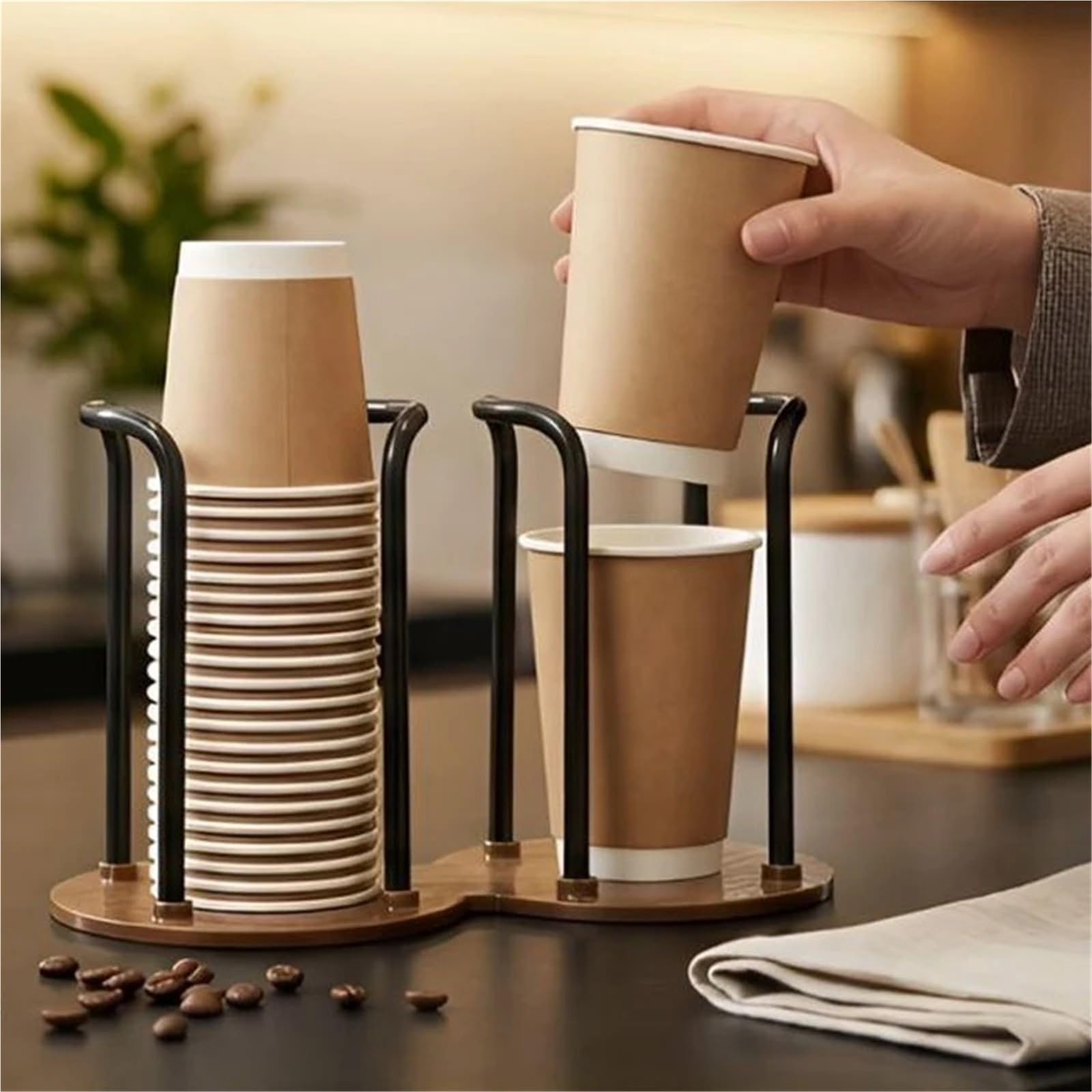 Dispensador De Portavasos Papel Escritorio 2 Piezas para Hogar