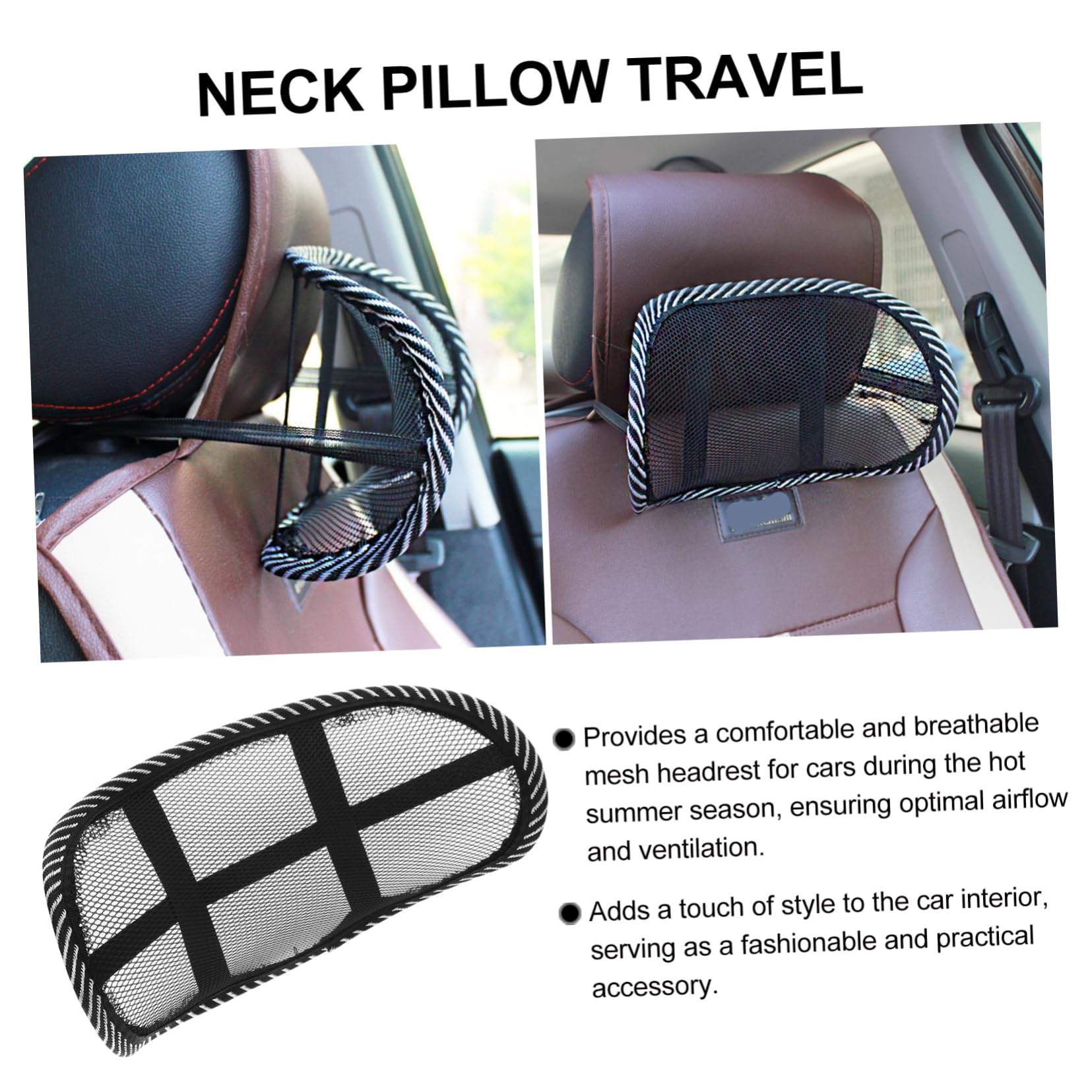 Amazon | DRESSOOS 車用メッシュネックピロー ヘッドレスト枕