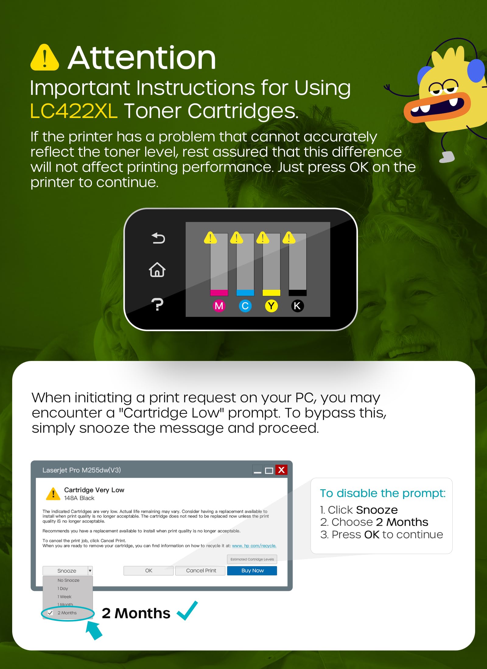 4 Pieza LC422XL Cartuchos de Impresión Compatibles para Brother LC422 LC422XL LC-422XLVAL Compatibles para Brother MFC-J6540DW MFC-J5340DW MFC-J5740DW MFC-J6940DW MFC-J5345DW