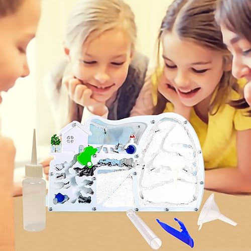 Miniatura 2 de Gran castillo de granja de hormigas de arena, hábitat de hormigas con excavación de dinosaurios para estudiar el comportamiento del ecosistema de