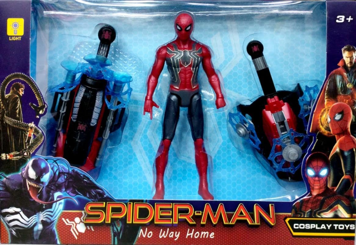 Ridhimani Spider-Man Action Figure with Wrist and Spinning Web Launcher | Spider-Man Cosplay Toys (B0DDC84HNF) Amazon Price History, Amazon Price Tracker