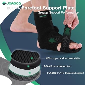 Drop Foot Brace with Arch Support, Medical Grade Adjustable AFO & Foot Orthosis Brace for Walking, Relieve the Instability of Lower Limbs by MS, TBI, Stroke, Cerebral Palsy, Fracture (Left, Small)