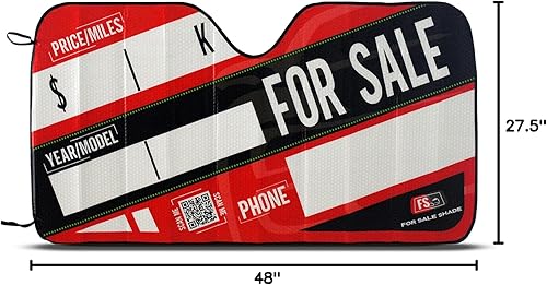 Miniatura 7 de Letrero y parasol de alta calidad para la venta, maximiza la venta de tu vehículo usado, pantalla de parabrisas para información rápida y fácil, 48