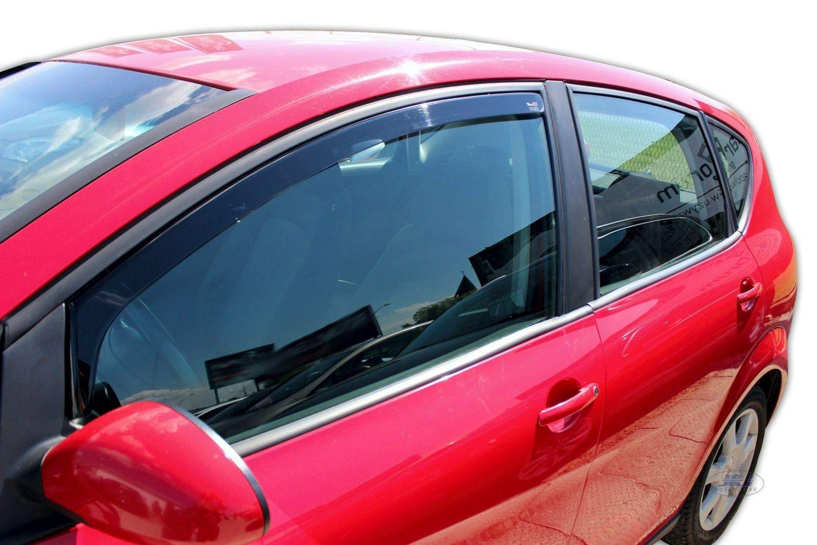 Deflettori D'aria Heko Per Fiat Tipo 4/5 Porte Dal 2015, Neri, Antiventola E Antipioggia - Set Di 2 Pezzi