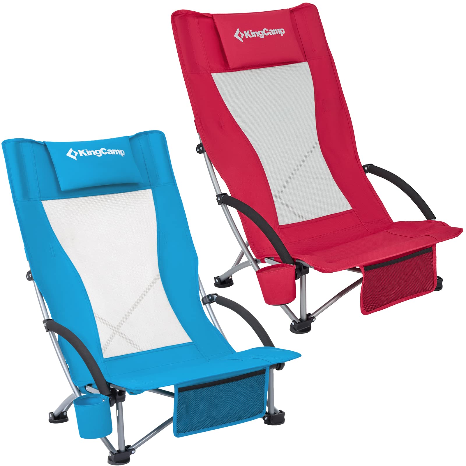 KingCamp High Back Folding Beach Chair 2 Packs