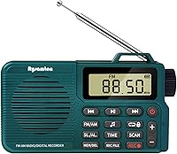 Vista 1 de Portable AM/FM Radio, Digital Radio Recorder, Bluetooth 5.0, Alarm and Sleep Function, 12/24H Time Display with Large Digital Display Verde