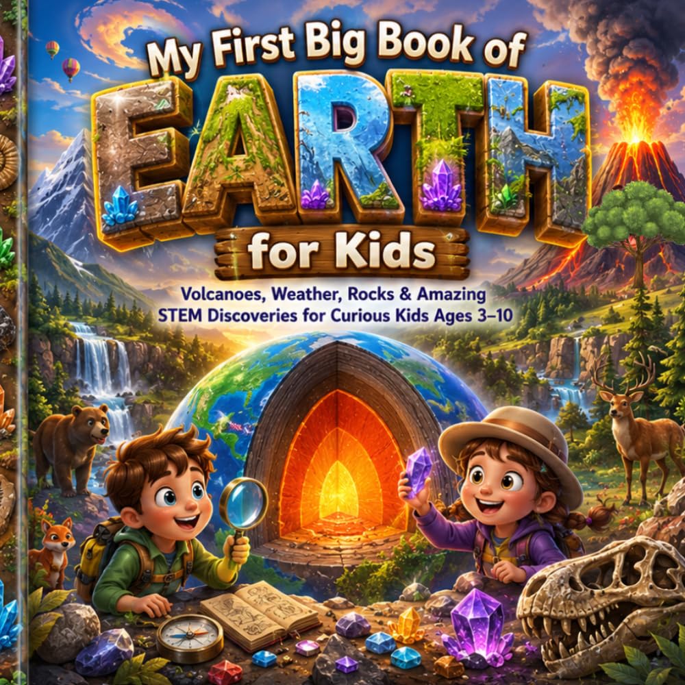 My First Big Book of EARTH for Kids |Fun Science Facts | Volcanoes,Weather,Storms & Amazing Incredible Discoveries for Curious Kids Ages 3–10: Natural Wonders & STEM Learning Adventures for Ages 3–10