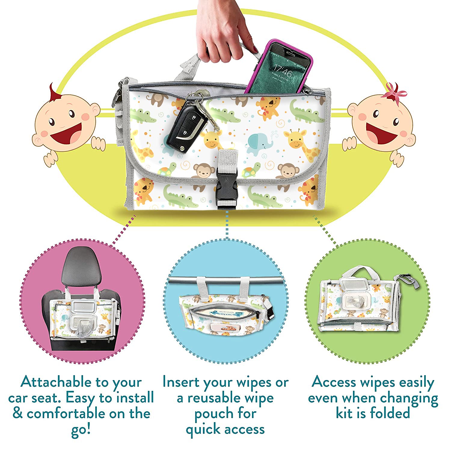 Queenshin Matelas à Langer Portable Imperméable Pliable, Tapis A Langer