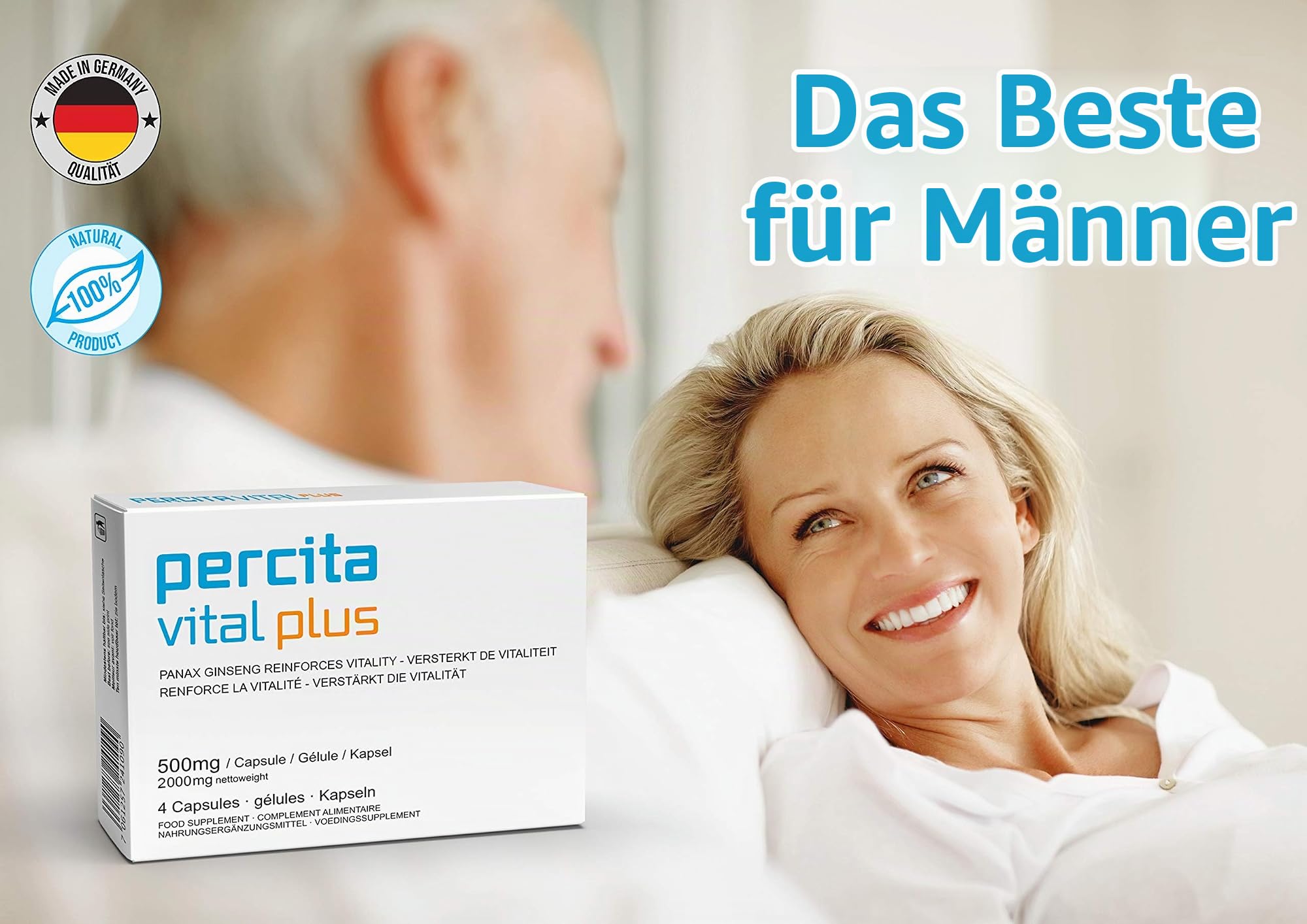 für Männer I Das natürliche Hilfsmittel für den Mann mit Ginseng, wilder Yam & Vitaminen I Hochdosierte Kapseln I Rezeptfrei I 5 Kapseln à 500 mg Wirkkomplex